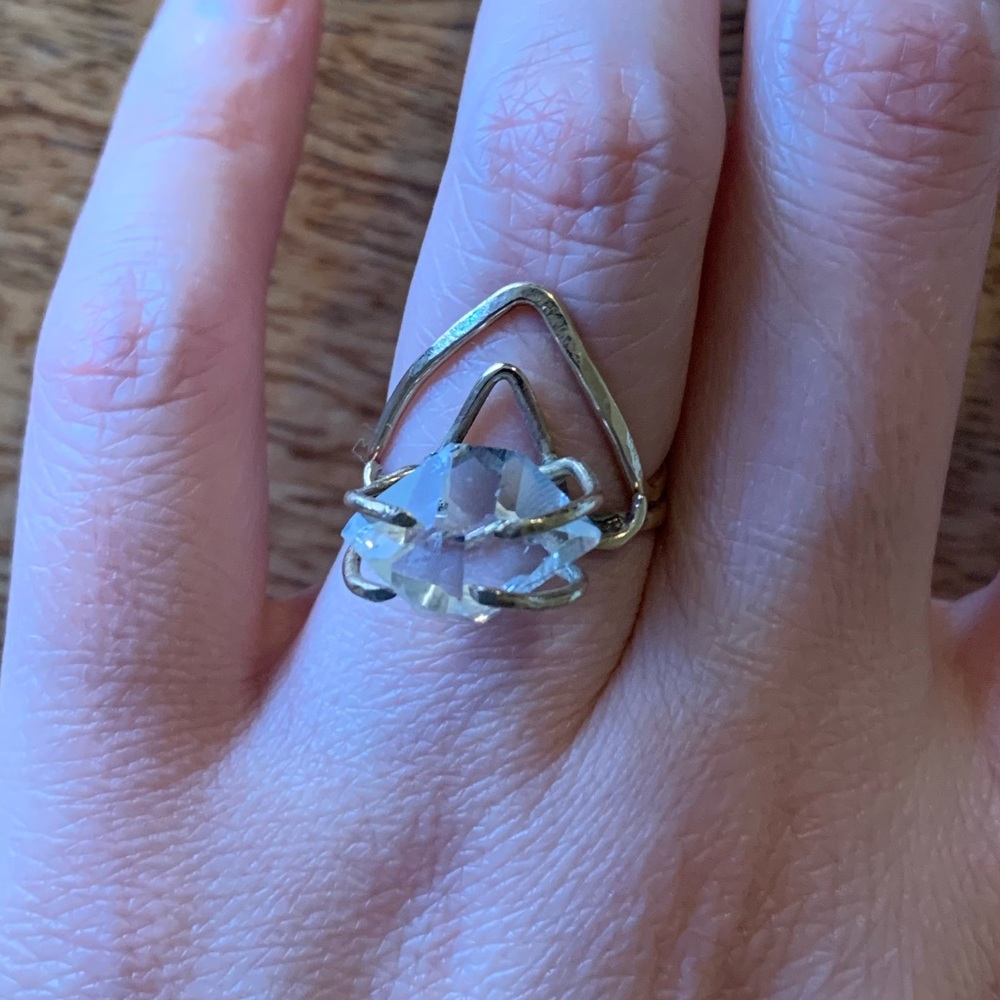 Herkimer Diamond Engagement Ring Set - image 7